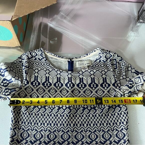 Isani For Target Blue Geometric Patterned Fit & Flare Dress - Picture 6 of 8